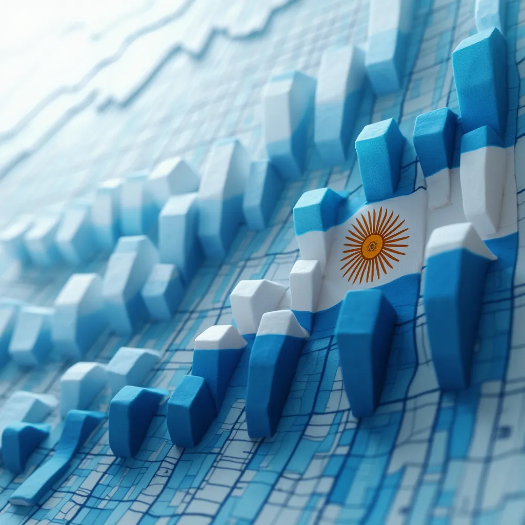 Gráfico ascendente simbolizando crecimiento financiero en Argentina